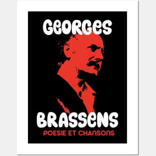 Georges Brassens Tribute Design - Poesie et Chansons Posters and Art